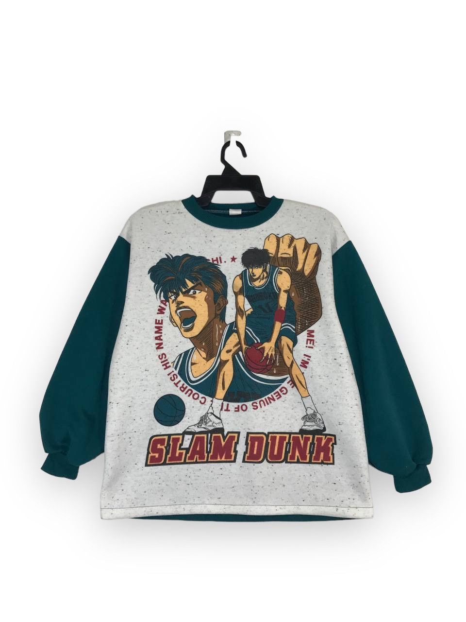 image of Anima x Vintage Slamdunk Hanamichi Sakuragi Rokawa Kaede in Grey Green, Men's (Size Medium)