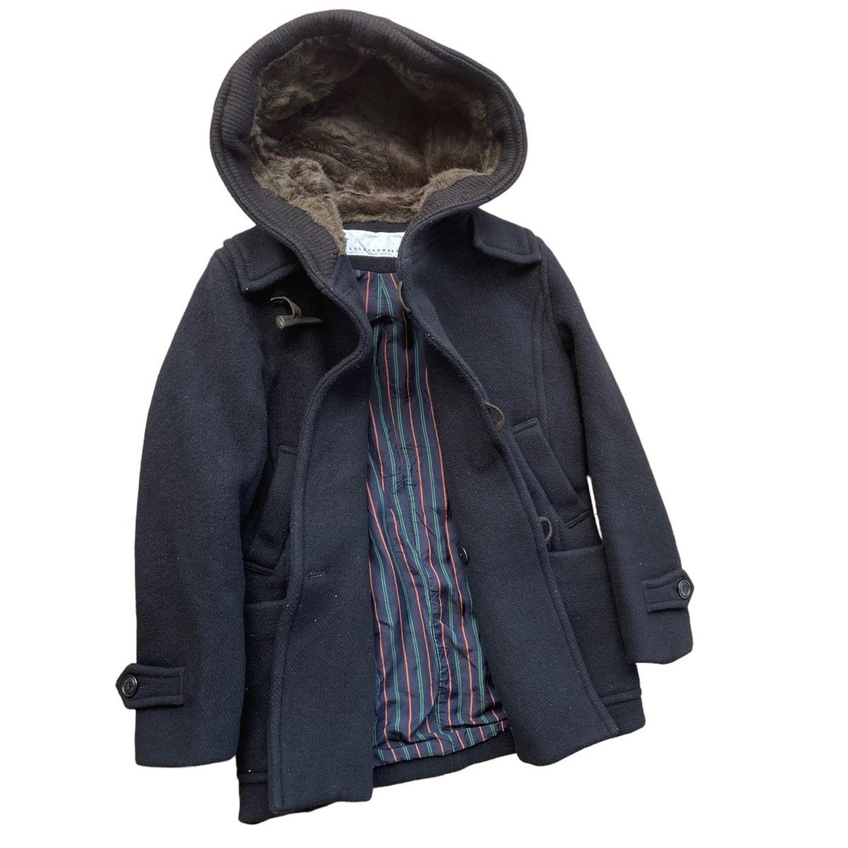 Issey Miyake × Japanese Brand 💥 SUNAOKUWAHARA BY ISSEY MIYAKE DUFFEL WOOL JACKET Size US S / EU 44-46 / 1 - 2 Thumbnail