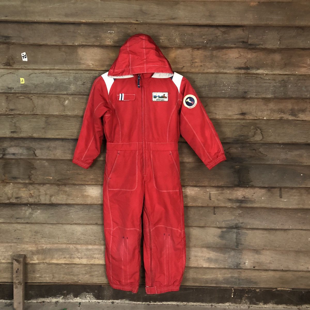Ellese Red Hoodie Coveralls #040A