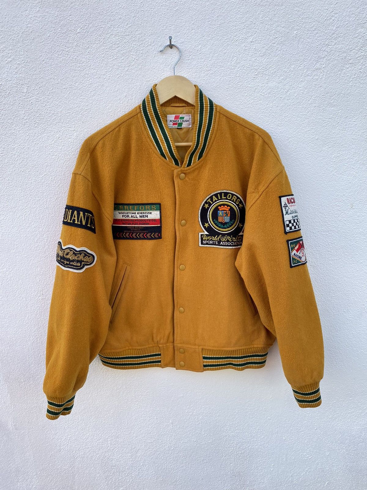 Vintage Radiants racing full patches wool varsity jacket