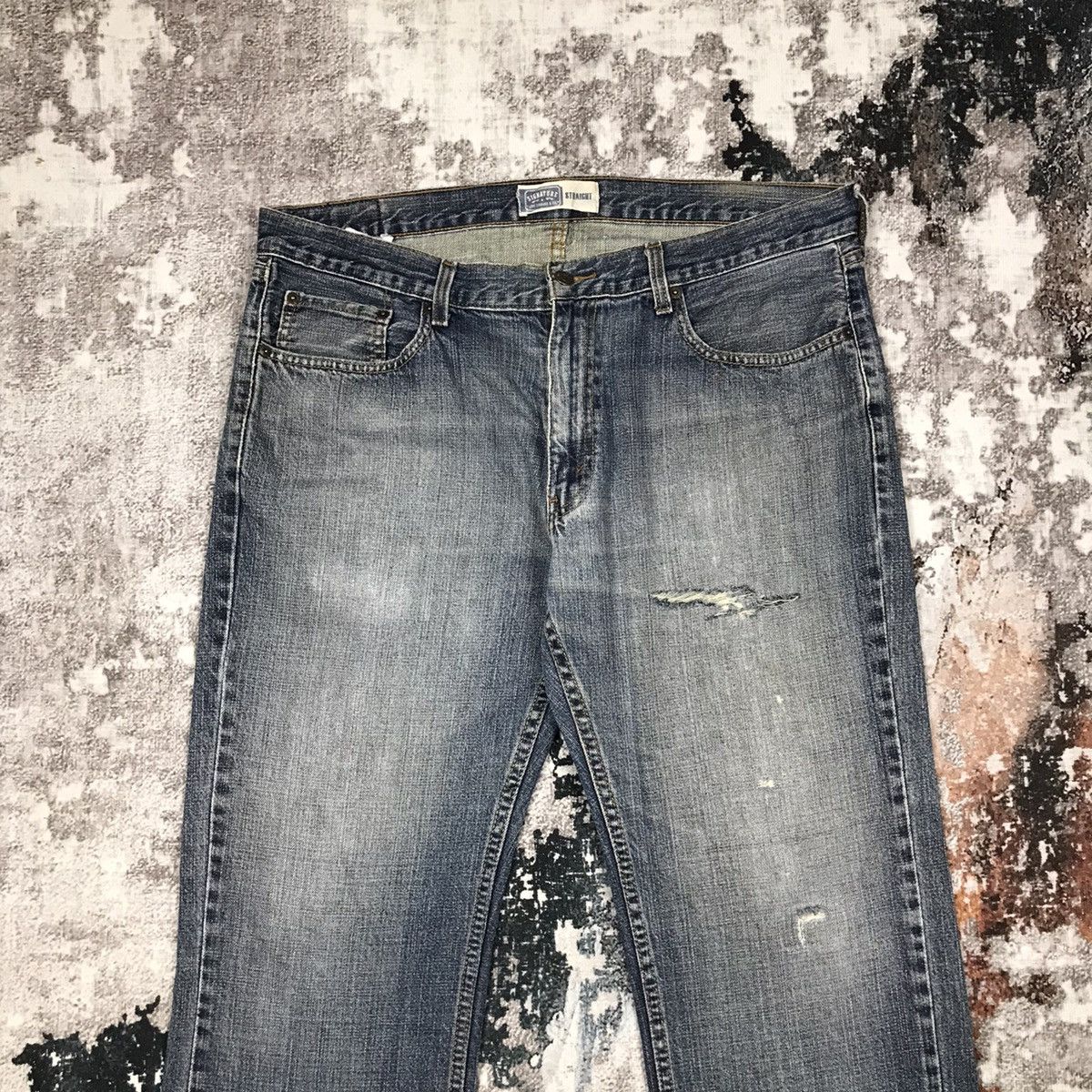 Levi's × Vintage Vintage 90s Levis Signature Light Wash Distressed Denim Jean Size US 38 / EU 54 - 2 Thumbnail