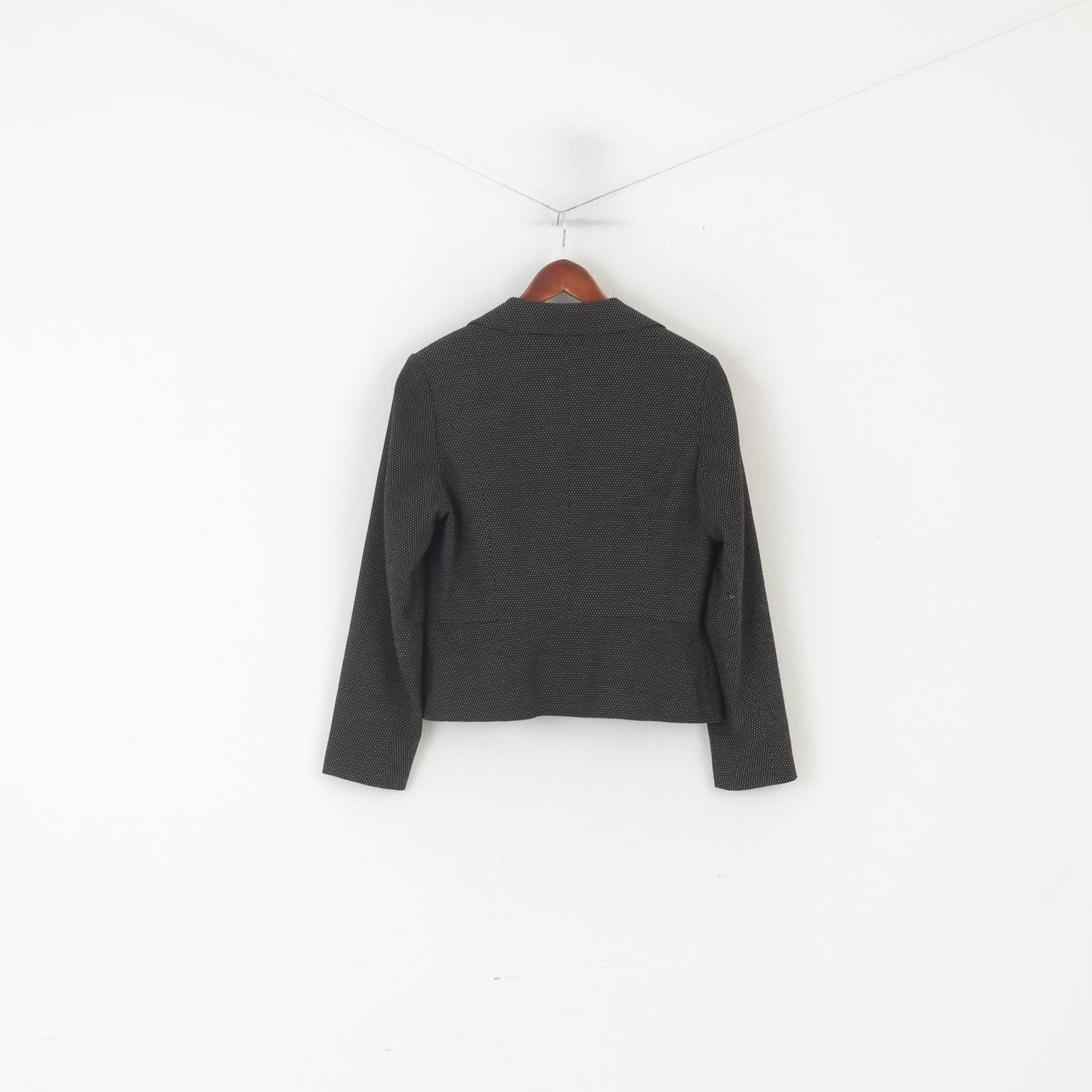 Vintage Paul Separates London Women 12 40 Blazer Black Retro 9377 Size M / US 6-8 / IT 42-44 - 6 Thumbnail