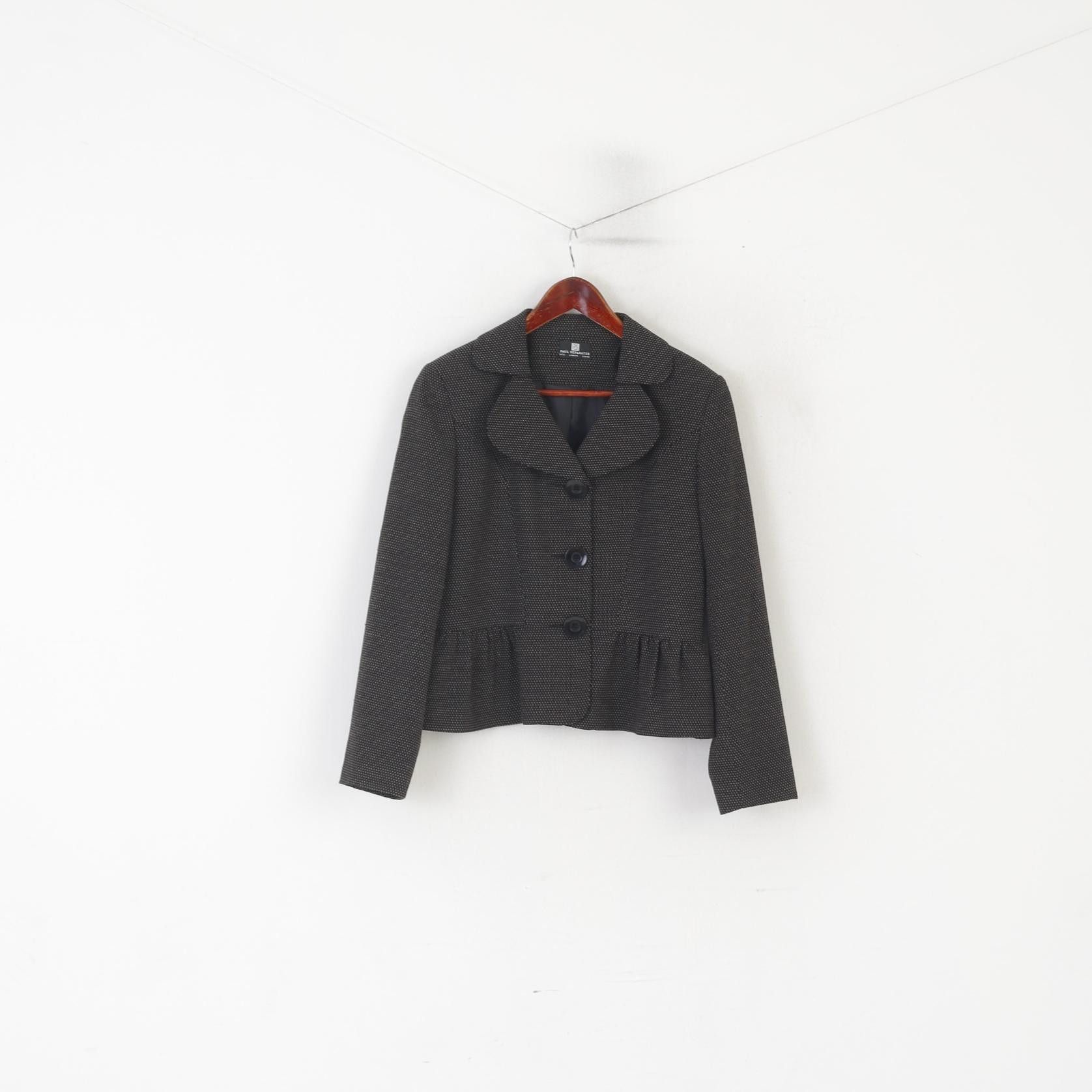 Vintage Paul Separates London Women 12 40 Blazer Black Retro 9377 Size M / US 6-8 / IT 42-44 - 1 Thumbnail