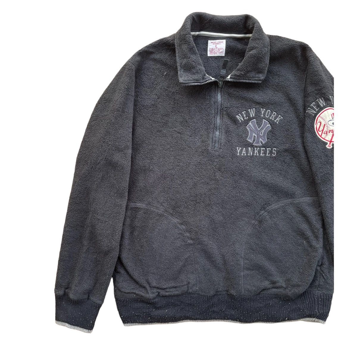 MLB × New York Yankees 💥 NEW YORK YANKEES FLEECE HALFZIP SWEATER Size US L / EU 52-54 / 3 - 3 Thumbnail