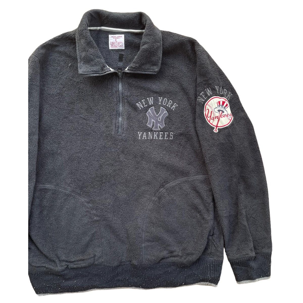 MLB × New York Yankees 💥 NEW YORK YANKEES FLEECE HALFZIP SWEATER Size US L / EU 52-54 / 3 - 2 Thumbnail