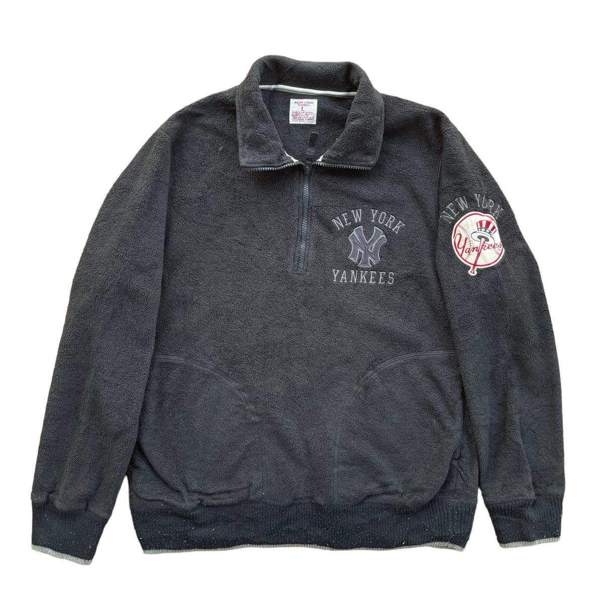 MLB × New York Yankees 💥 NEW YORK YANKEES FLEECE HALFZIP SWEATER Size US L / EU 52-54 / 3 - 1 Thumbnail