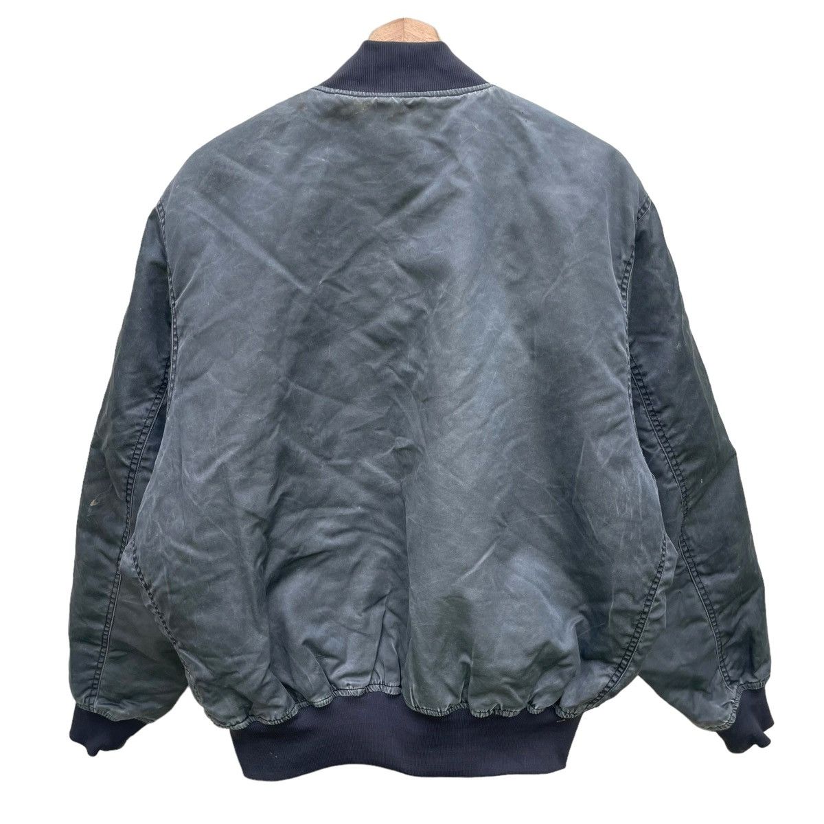 Edwin × Japanese Brand 💥 Vintage Edwin Washed Bomber Denim Jacket Size US L / EU 52-54 / 3 - 8 Thumbnail