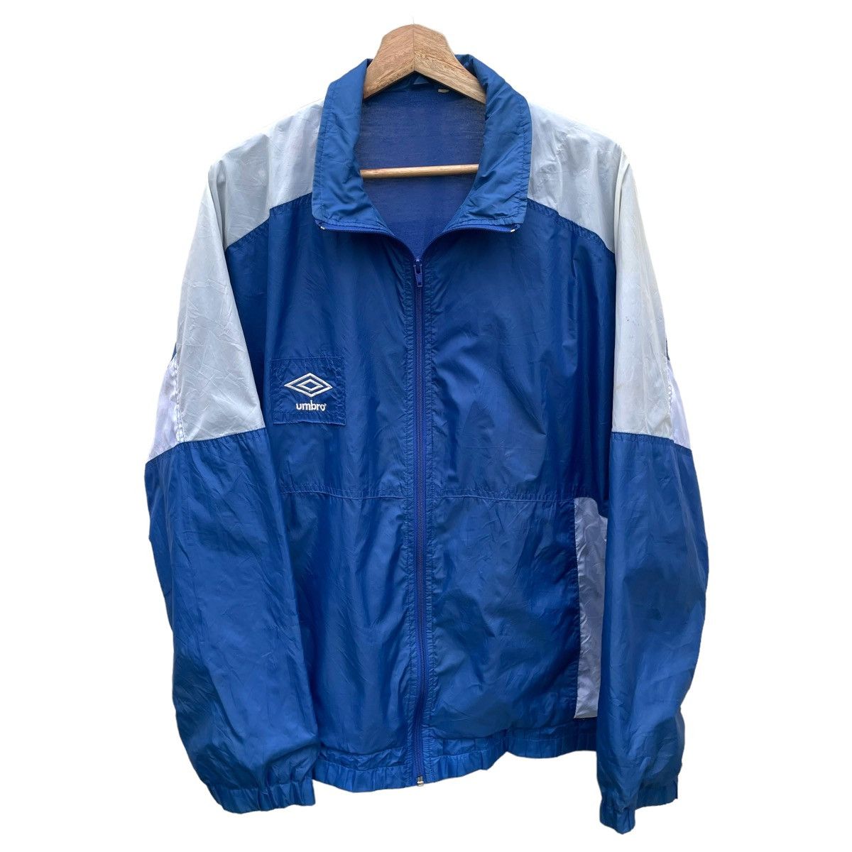 Sports Specialties × Umbro × Vintage 💥 80s Umbro Trainer Multicolour Windbreaker Jacket Size US L / EU 52-54 / 3 - 4 Thumbnail