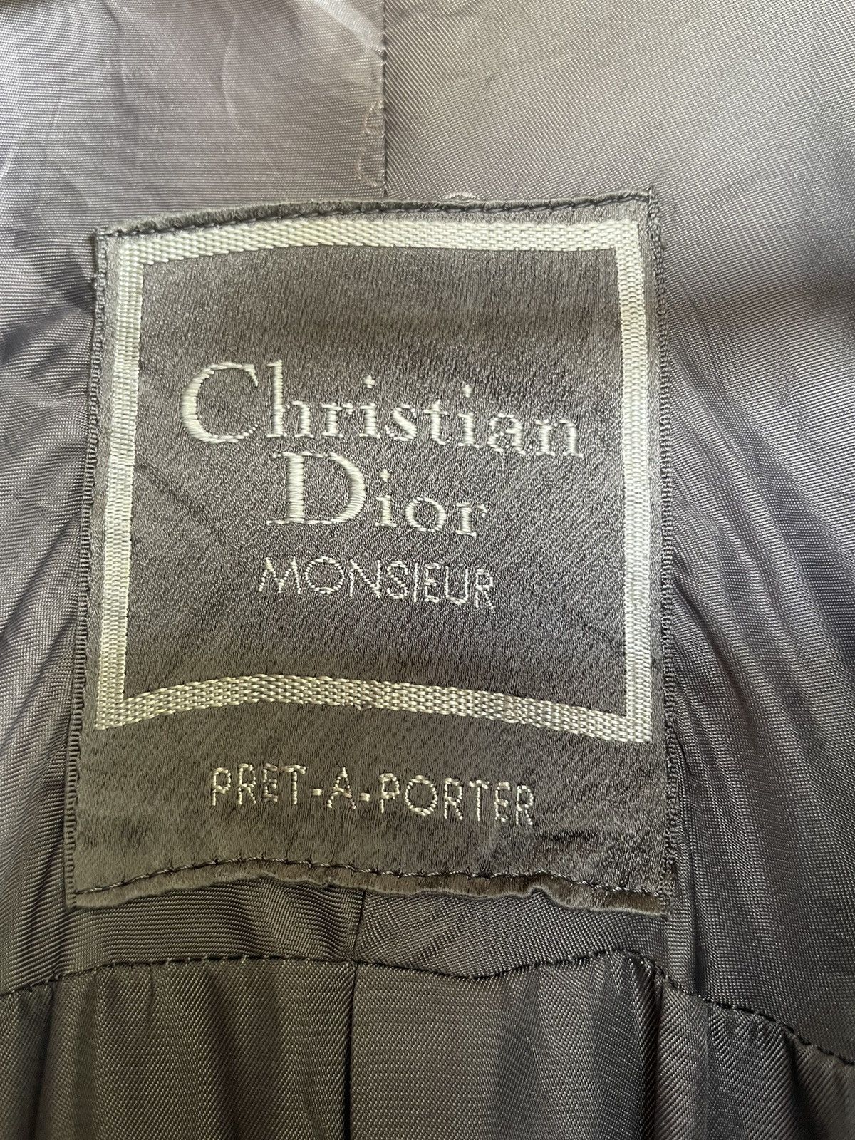 Christian Dior Monsieur 💥 80s CHRISTIAN DIOR MEN LINEN OVER COAT JACKET Size US L / EU 52-54 / 3 - 8 Thumbnail