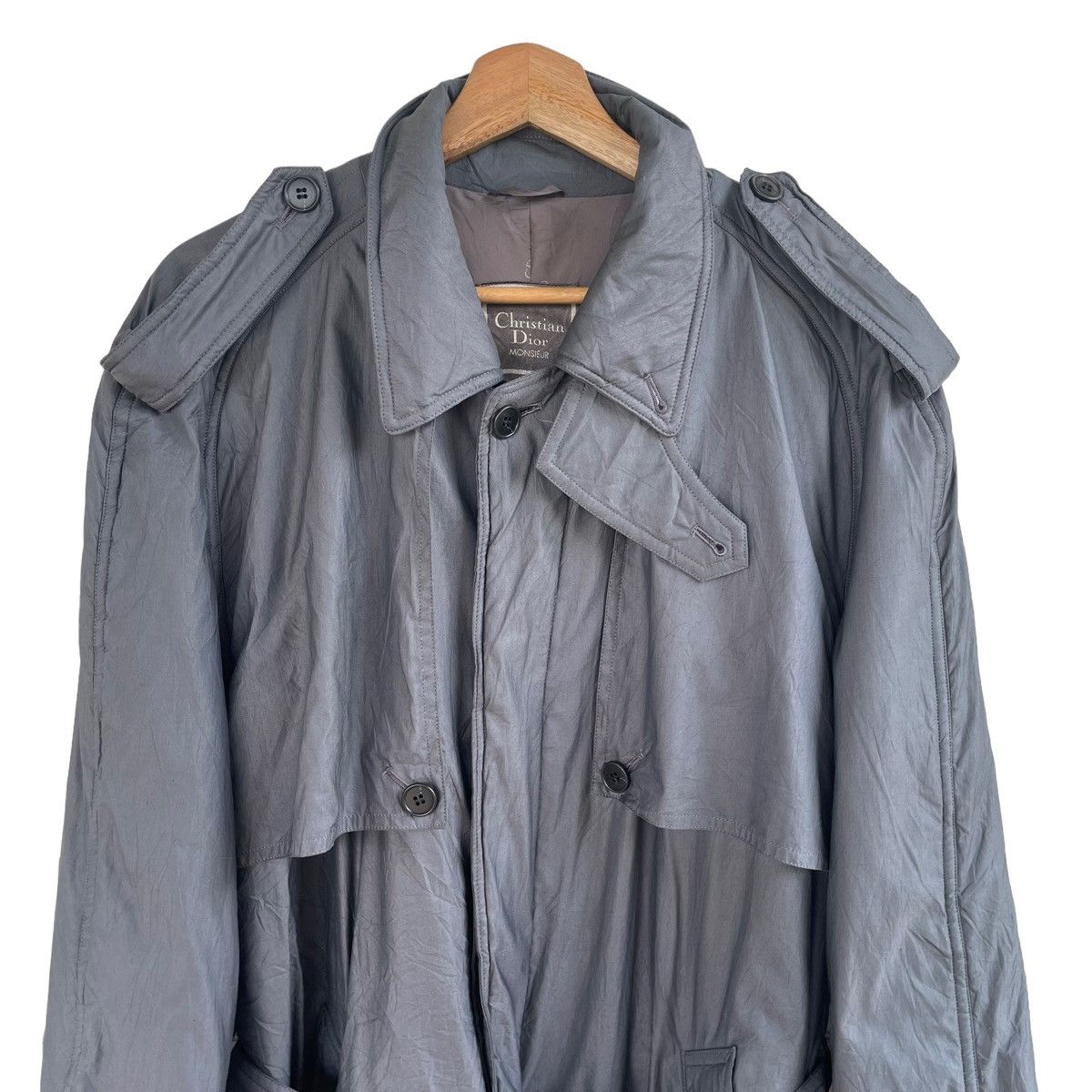Christian Dior Monsieur 💥 80s CHRISTIAN DIOR MEN LINEN OVER COAT JACKET Size US L / EU 52-54 / 3 - 4 Thumbnail