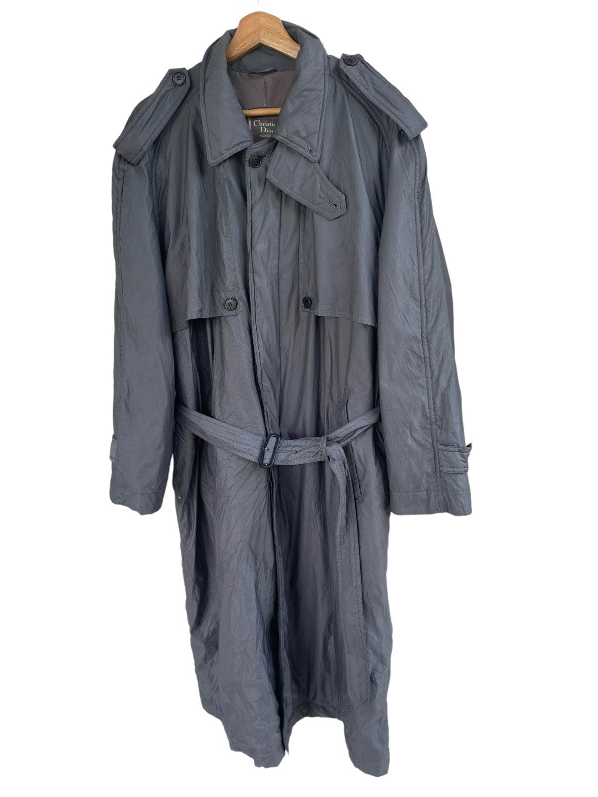 Christian Dior Monsieur 💥 80s CHRISTIAN DIOR MEN LINEN OVER COAT JACKET Size US L / EU 52-54 / 3 - 3 Thumbnail