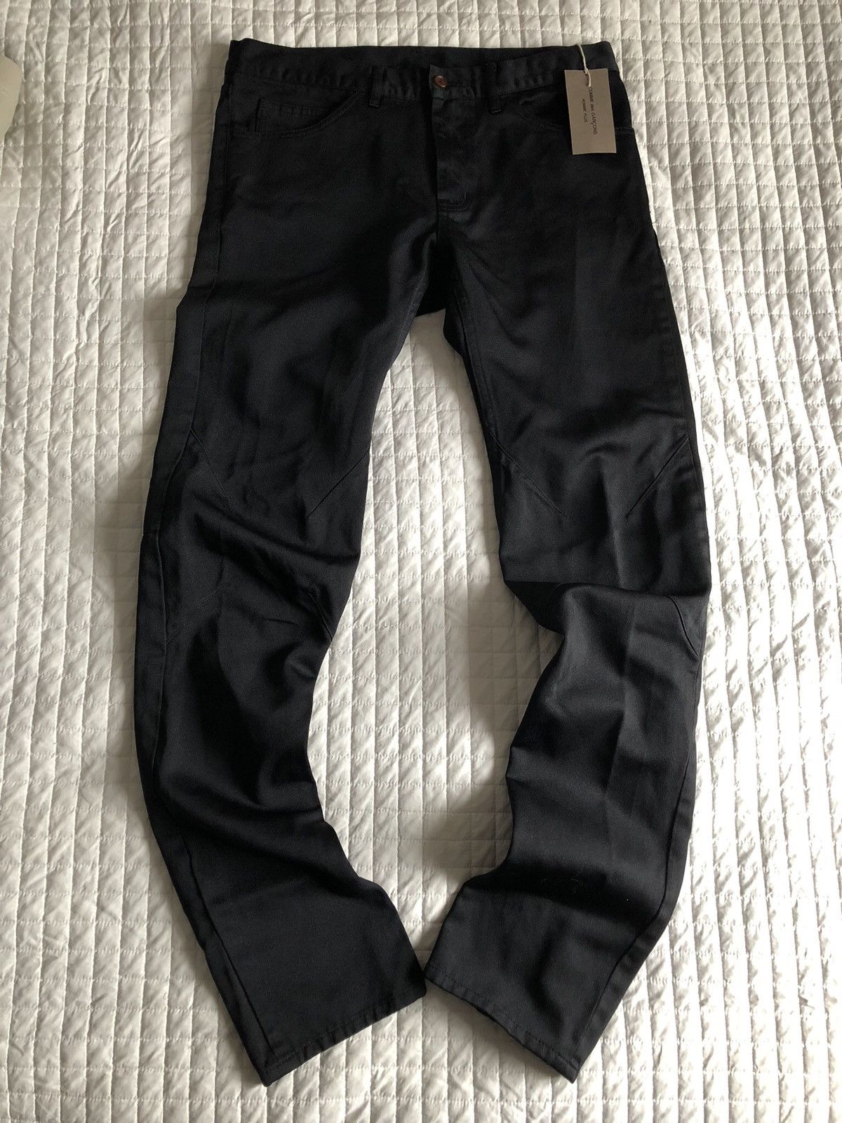 Comme des Garcons × Comme des Garcons Homme Plus szXS Black Polyester Jeans Skinny Pants Size US 29 - 1 Thumbnail