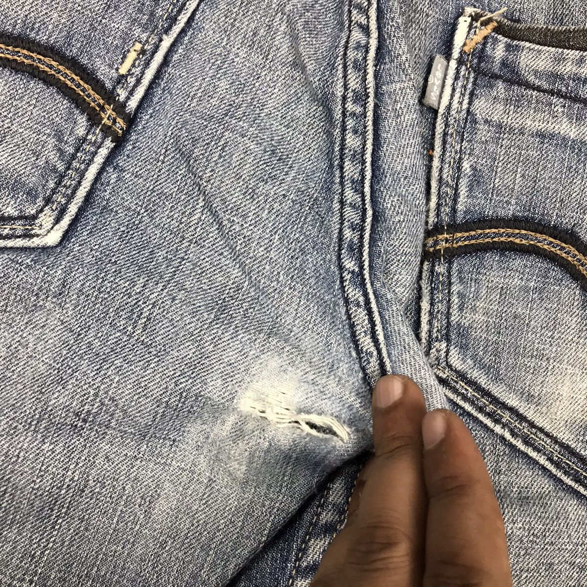 Levi's × Vintage Vintage Levis Silver Tab Boot cut Distressed Denim Jeans Size US 33 - 7 Thumbnail