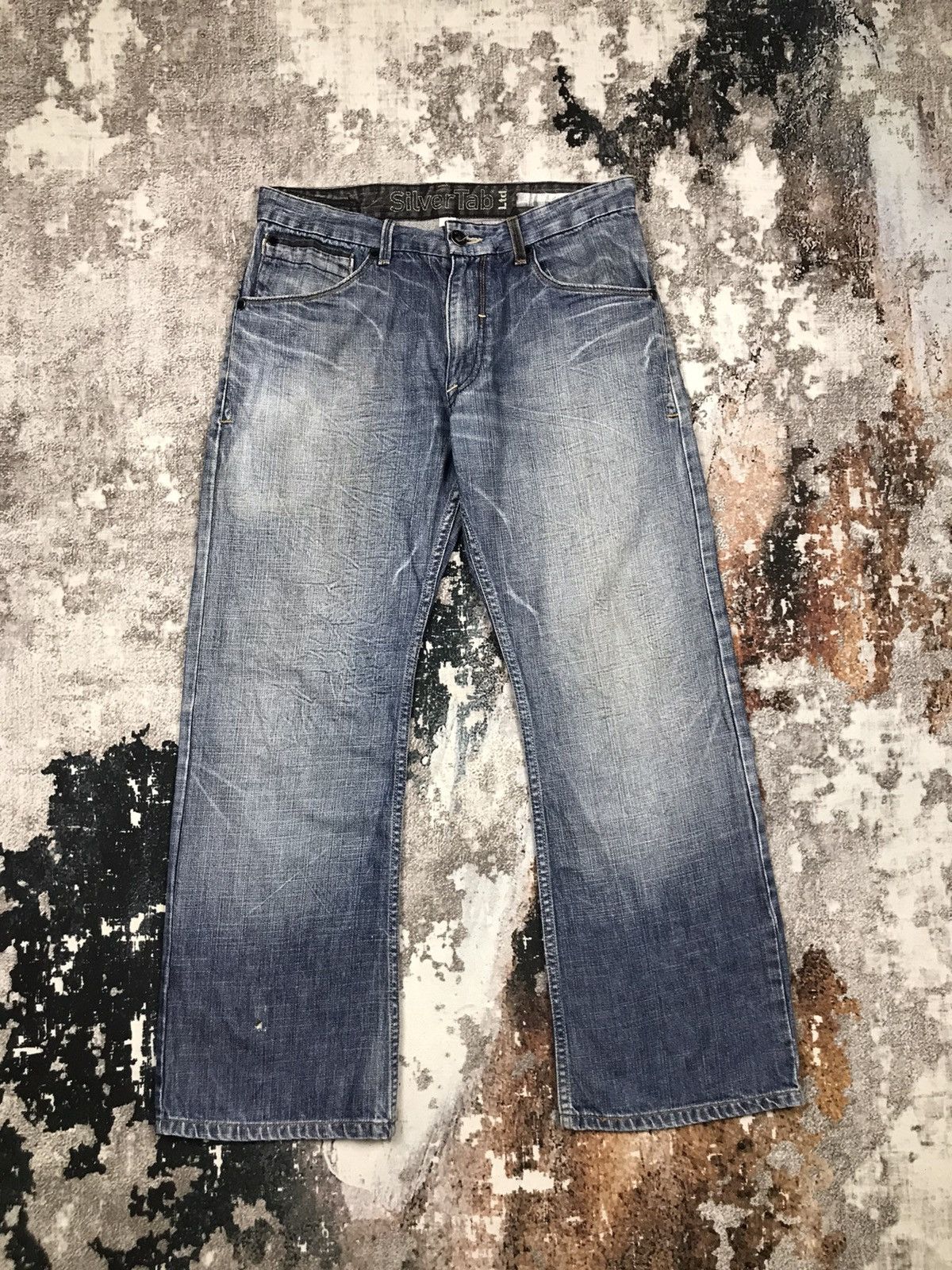 Levi's × Vintage Vintage Levis Silver Tab Boot cut Distressed Denim Jeans Size US 33 - 9 Thumbnail