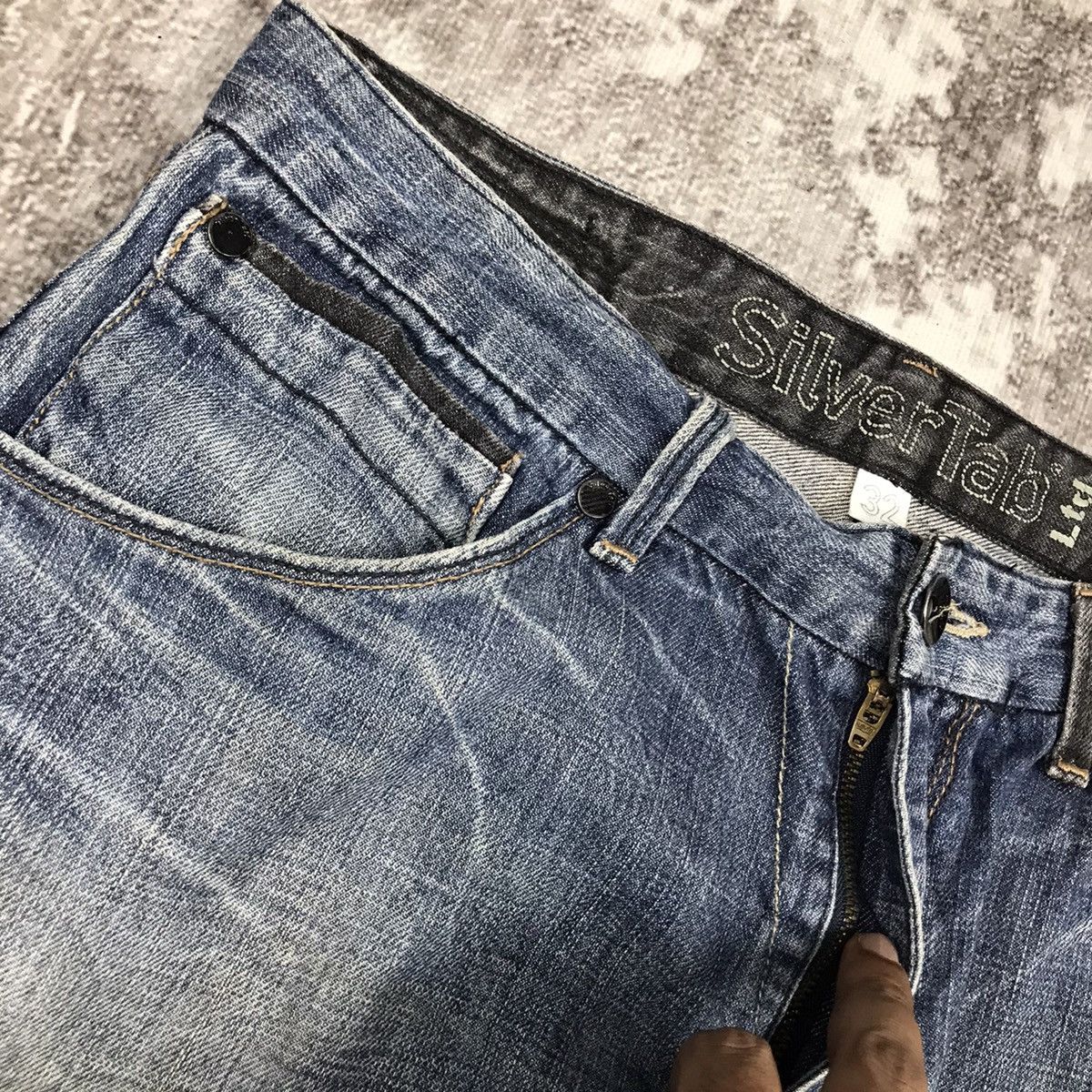 Levi's × Vintage Vintage Levis Silver Tab Boot cut Distressed Denim Jeans Size US 33 - 12 Thumbnail