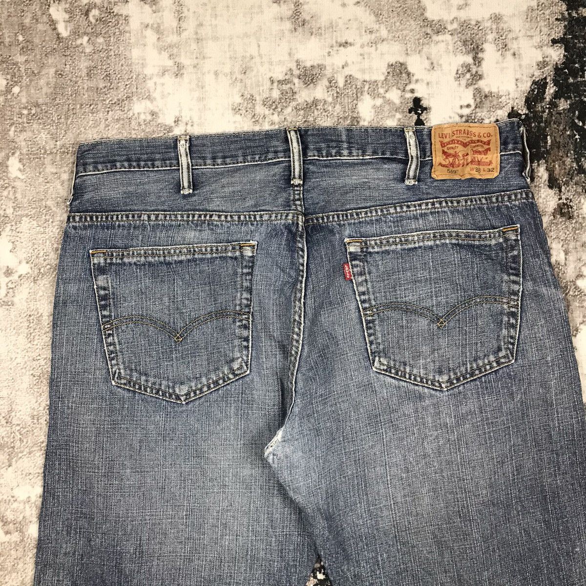 Levi's × Vintage Vintage Levis 569 Light Wash Distressed Denim Jeans Size US 39 - 3 Thumbnail