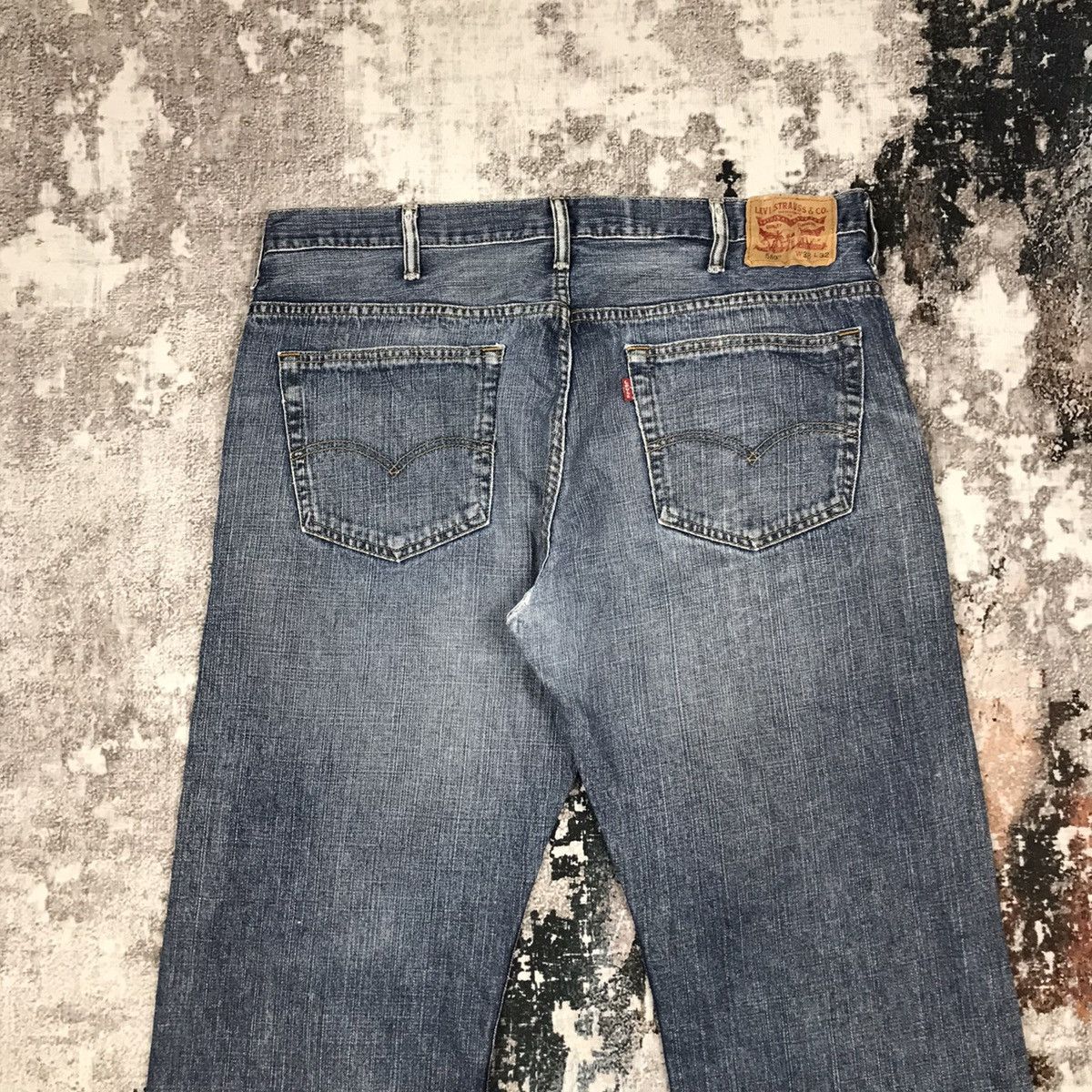 Levi's × Vintage Vintage Levis 569 Light Wash Distressed Denim Jeans Size US 39 - 2 Thumbnail