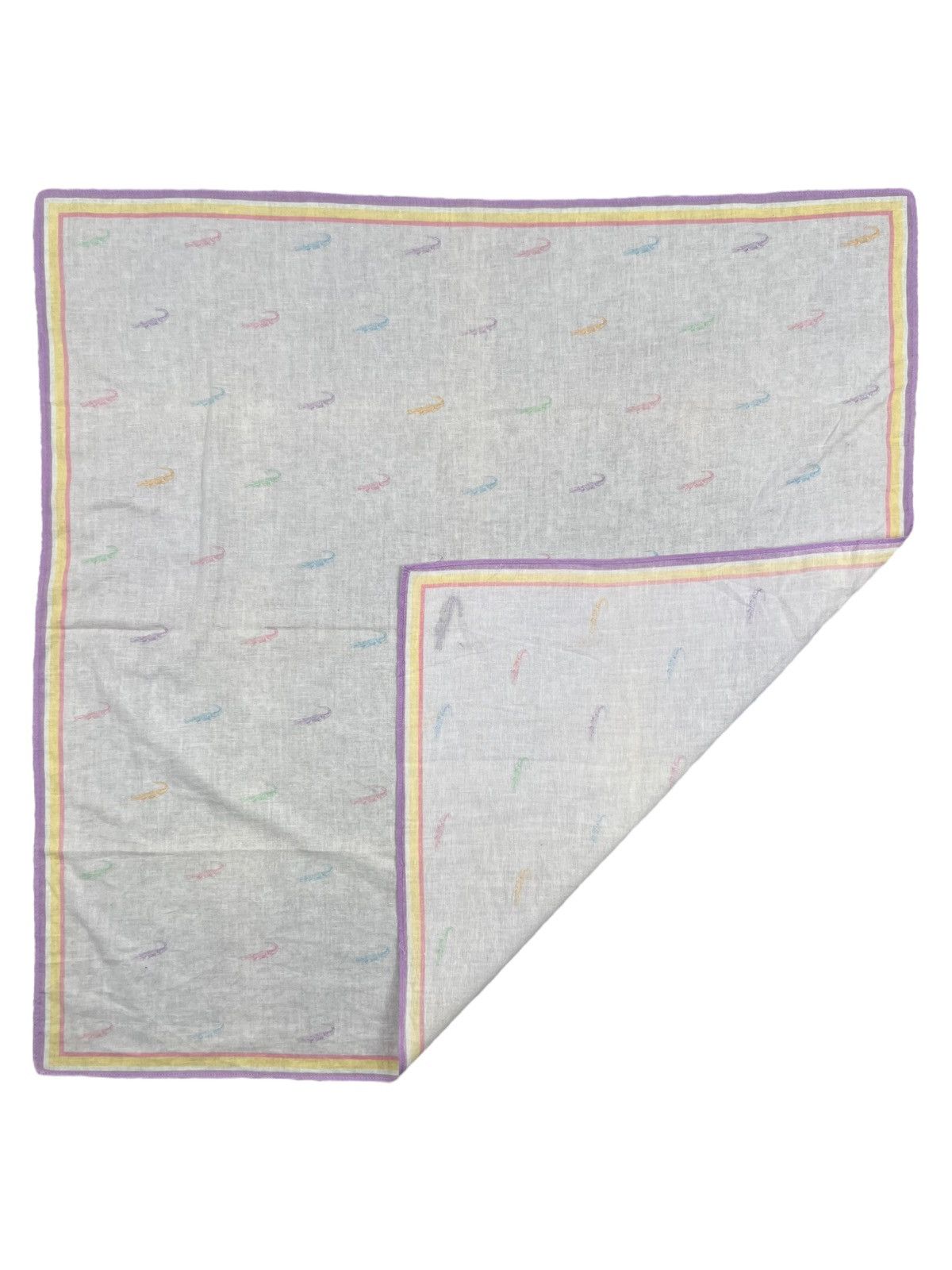 Japanese Brand Crocodile Handkerchief Neckerchief Bandana Pocketsquare Size ONE SIZE - 4 Thumbnail