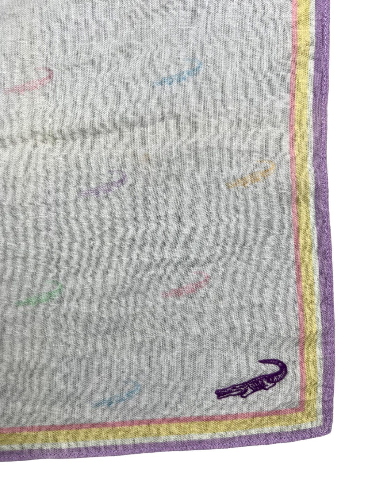 Japanese Brand Crocodile Handkerchief Neckerchief Bandana Pocketsquare Size ONE SIZE - 3 Thumbnail