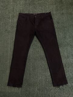 Purple Brand Black Raw Jeans