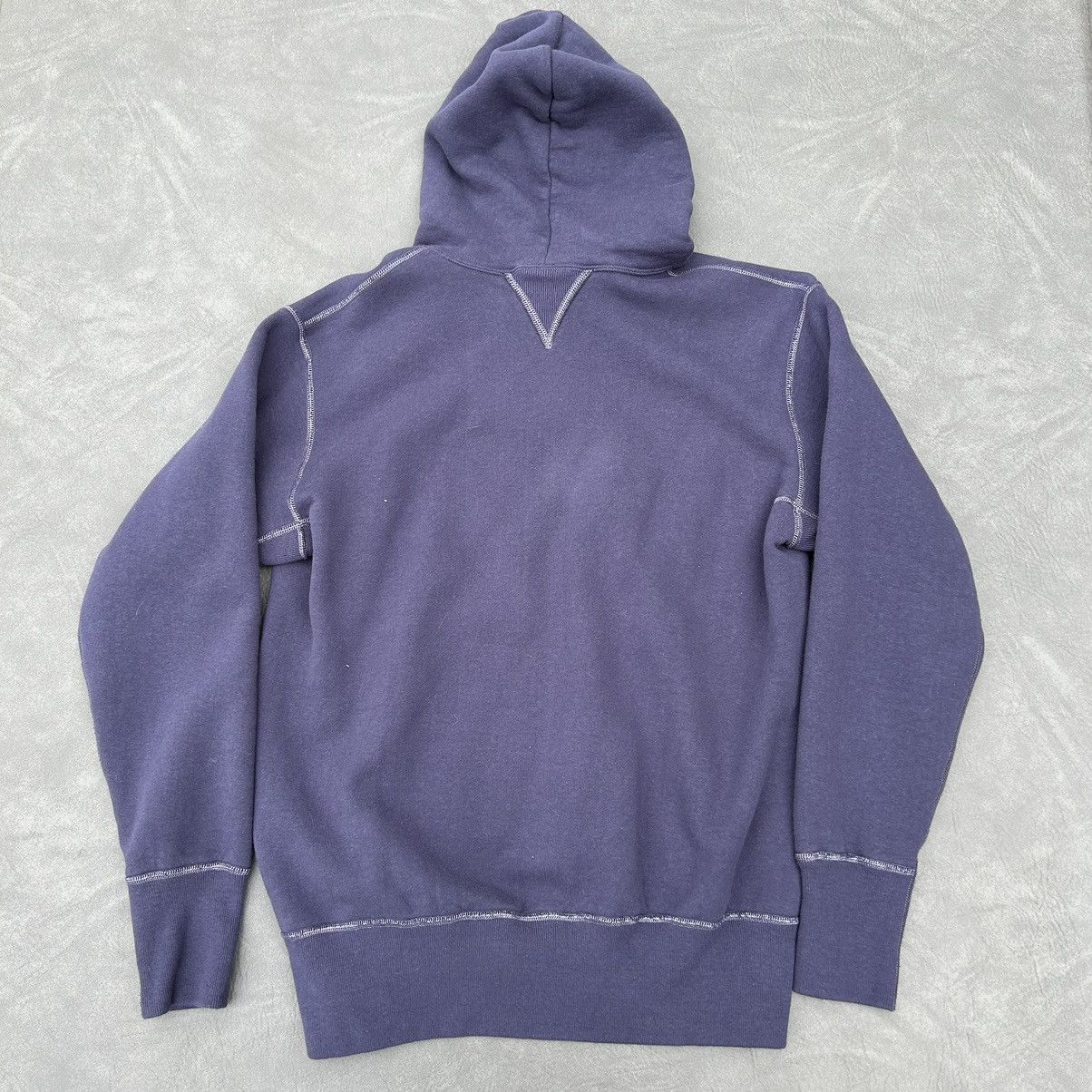 Japanese Brand Two moon “V-gusset” hooded sweatshirt navy hoody L Size US L / EU 52-54 / 3 - 9 Thumbnail