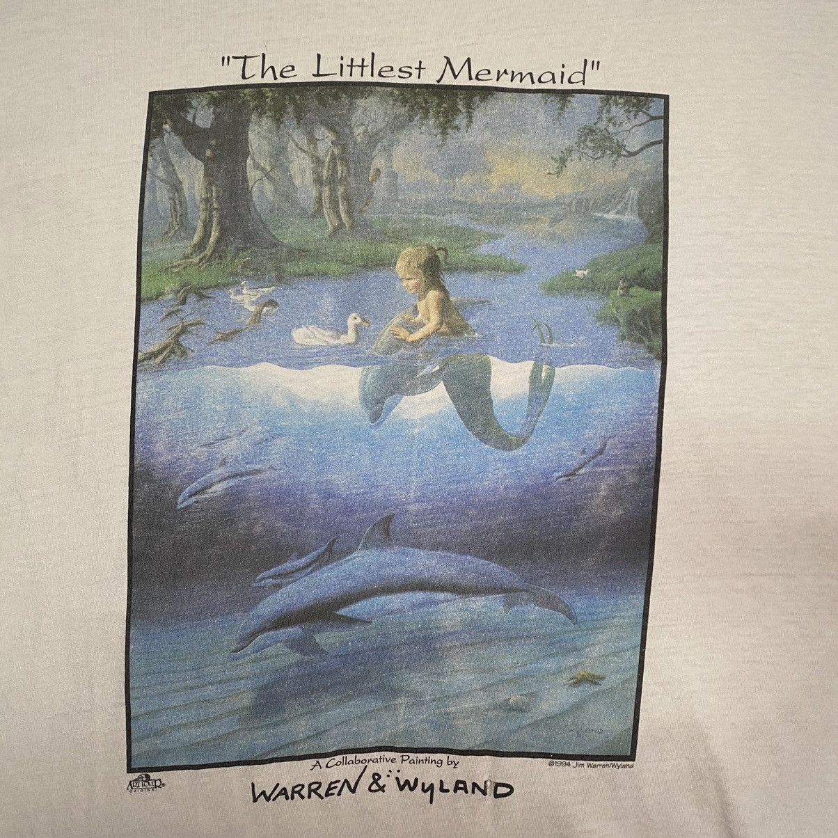 Vintage VINTAGE 90’s The Littlest Mermaid Art Tshirt Warren & Wyland Size US XL / EU 56 / 4 - 5 Thumbnail
