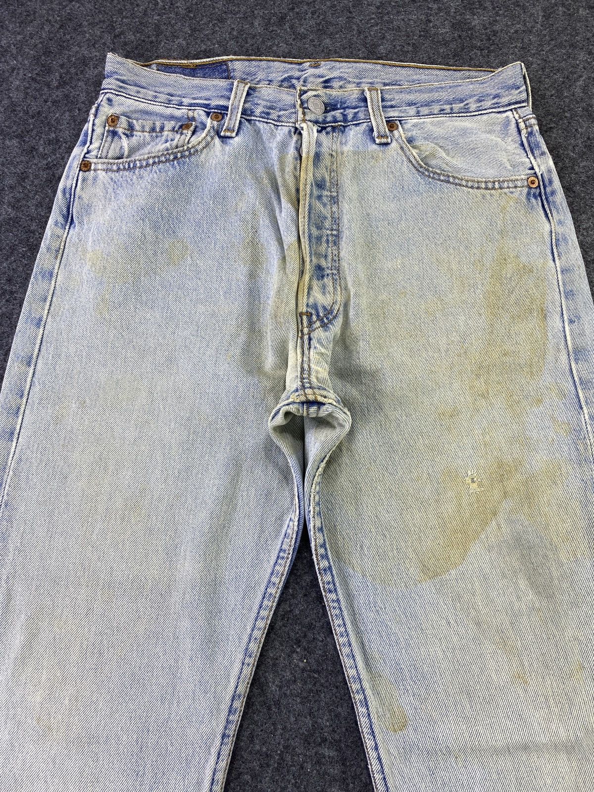 Levi's 90s VINTAGE LEVI'S 501 JEANS DIRTY BLUE WASH 30x32 - J637 Size US 30 / EU 46 - 9 Thumbnail
