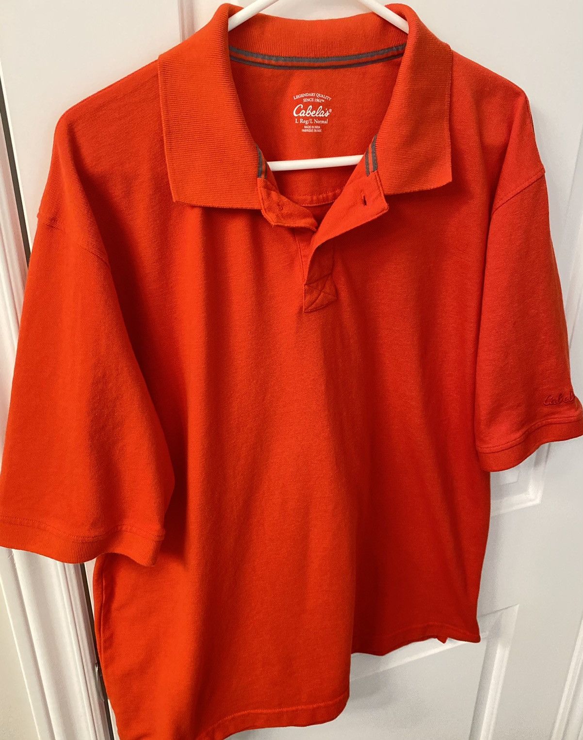 Cabelas Cabelas Mens Orange/Red Polo Shirt - Size L (Like New) Size US L / EU 52-54 / 3 - 2 Thumbnail