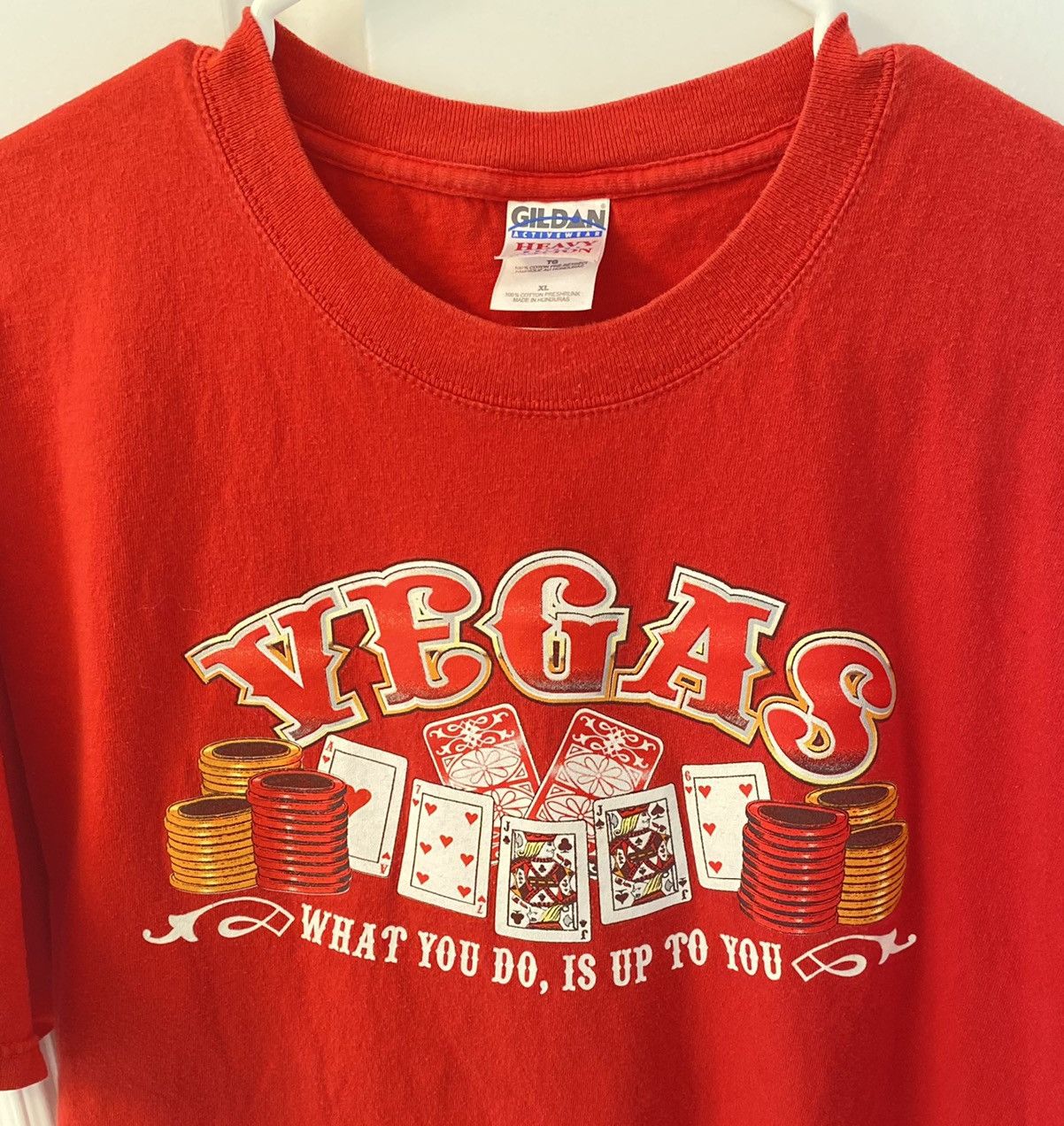 Gildan × Vintage Vintage Gildan Heavy Cotton Mens Vegas Poker Cards T-shirt Size US XL / EU 56 / 4 - 3 Thumbnail