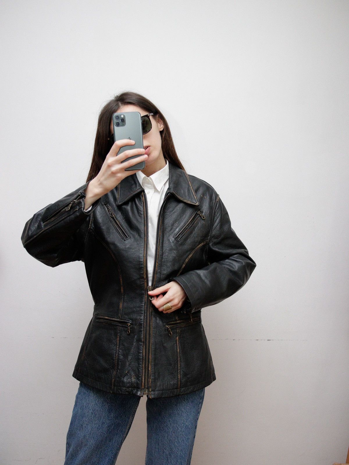 Japanese Brand × Vintage Vintage leather jacket Size M / US 6-8 / IT 42-44 - 3 Thumbnail