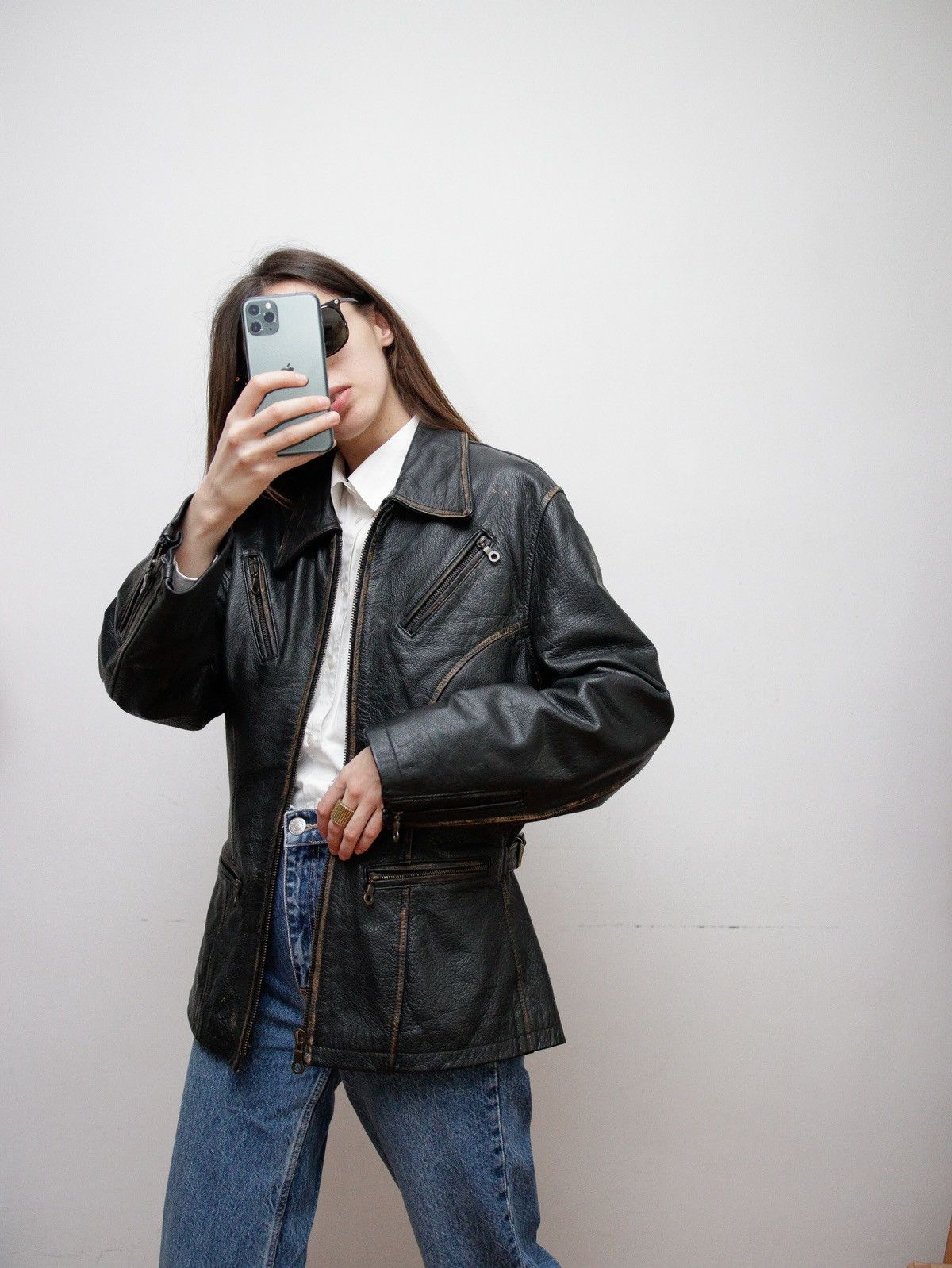 Japanese Brand × Vintage Vintage leather jacket Size M / US 6-8 / IT 42-44 - 2 Thumbnail