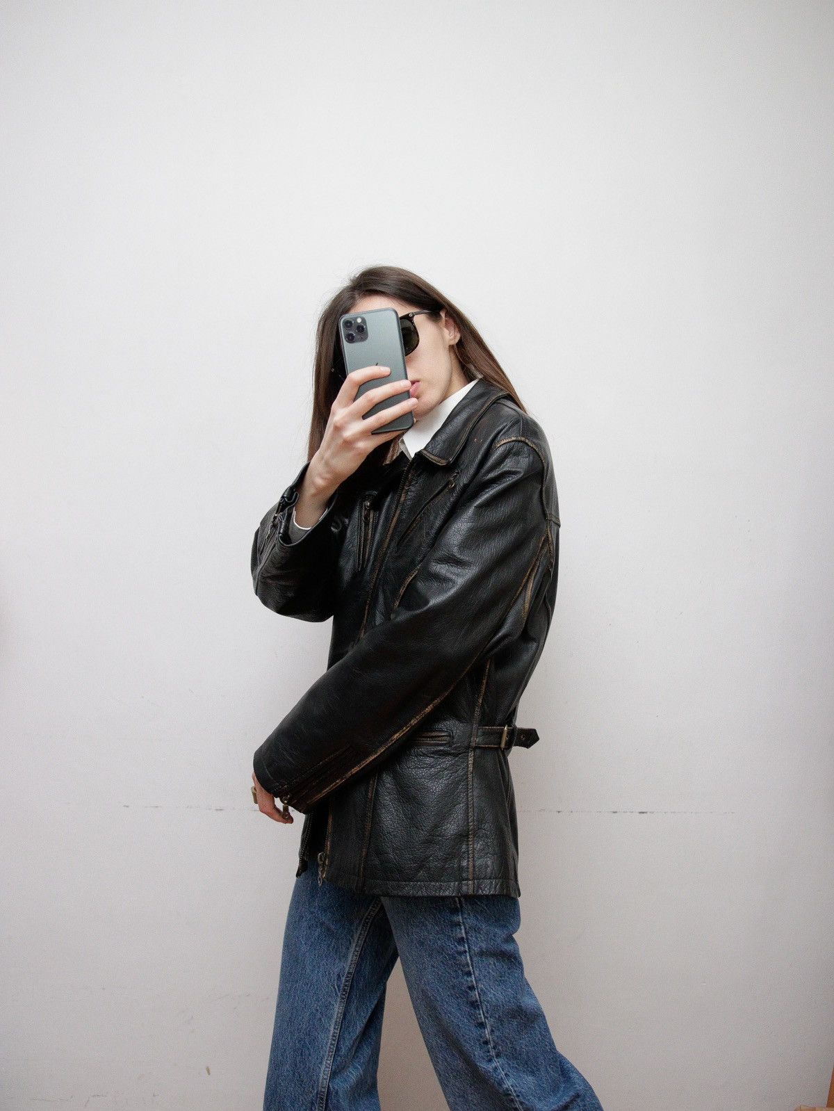 Japanese Brand × Vintage Vintage leather jacket Size M / US 6-8 / IT 42-44 - 1 Thumbnail