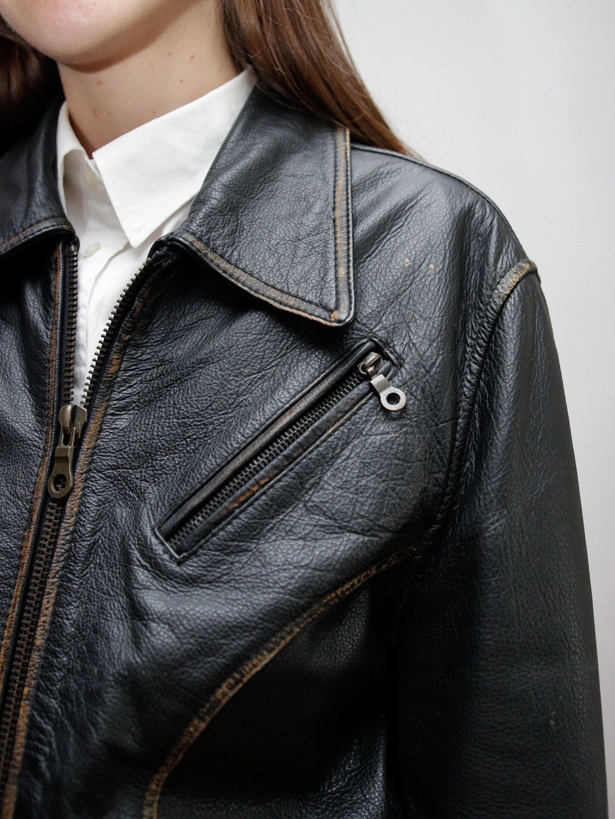 Japanese Brand × Vintage Vintage leather jacket Size M / US 6-8 / IT 42-44 - 7 Thumbnail