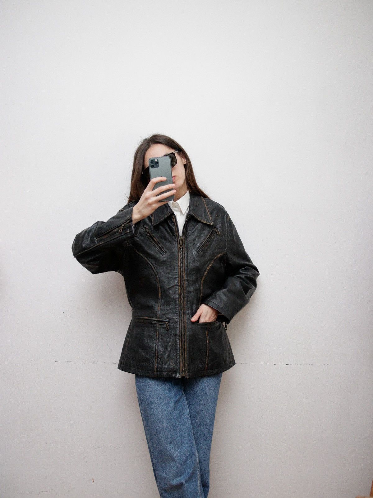 Japanese Brand × Vintage Vintage leather jacket Size M / US 6-8 / IT 42-44 - 5 Thumbnail