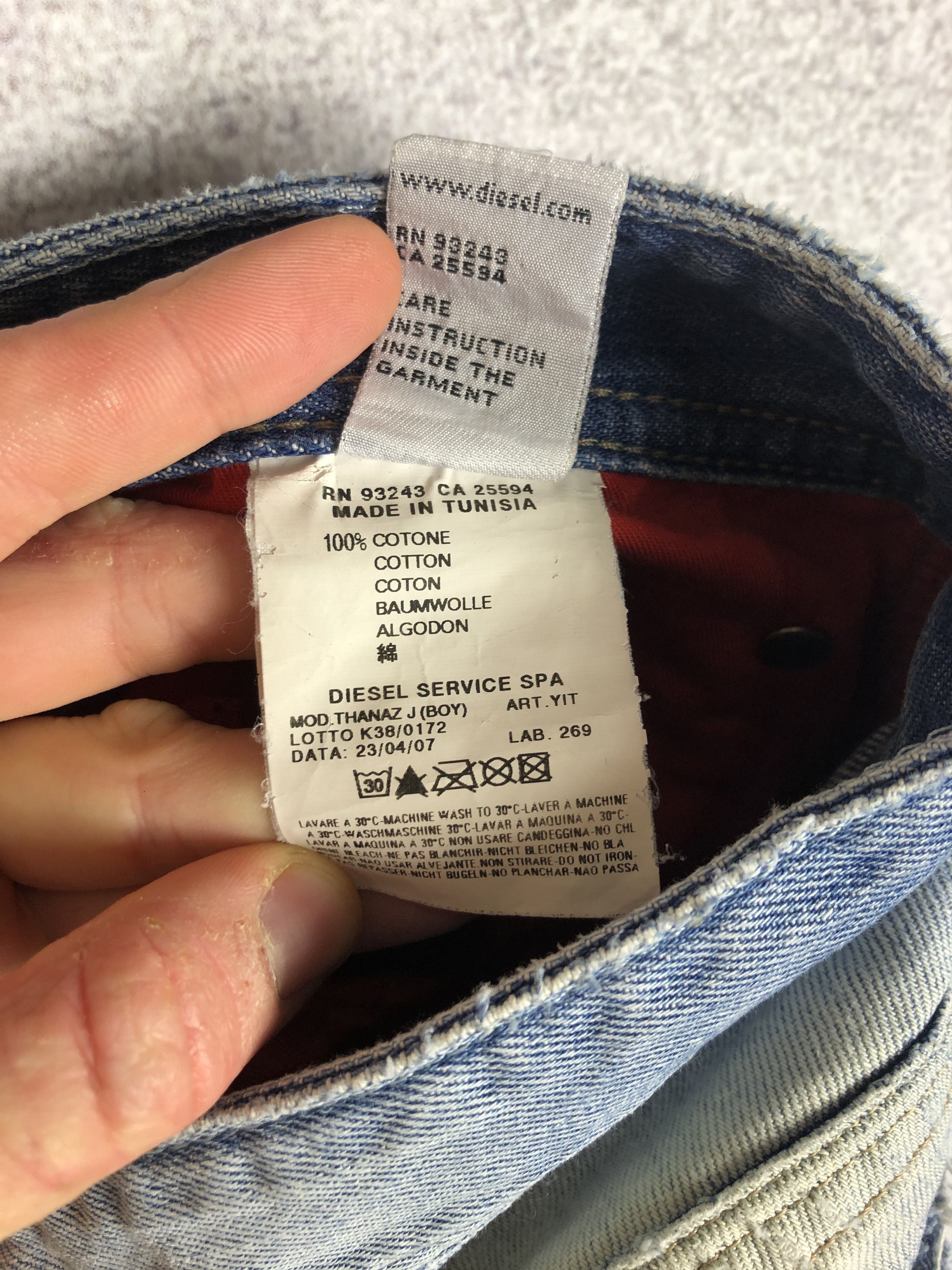 Diesel Vintage Diesel Distressed Denim Jeans Size 38" / US 16 / IT 52 - 14 Thumbnail