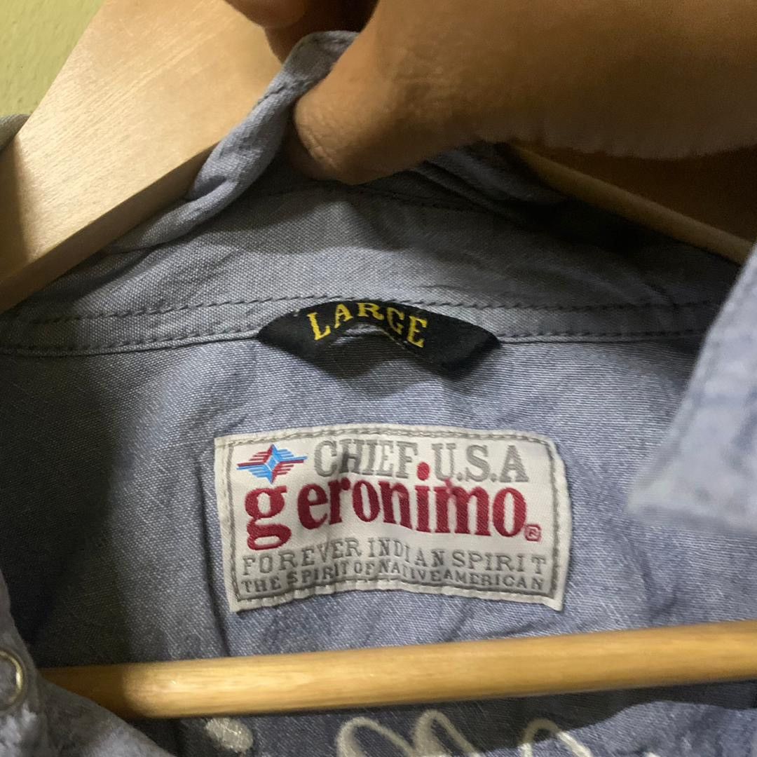 Arizona Jean Co. × Native Shirt snap button Geronimo Native American Arizona Apache Size US L / EU 52-54 / 3 - 3 Thumbnail