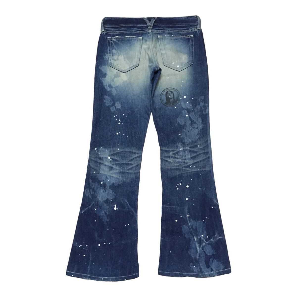 If Six Was Nine Rare Design Vintage Vanquish Distressed Flared Jeans 1990s Size US 32 / EU 48 - 2 Thumbnail