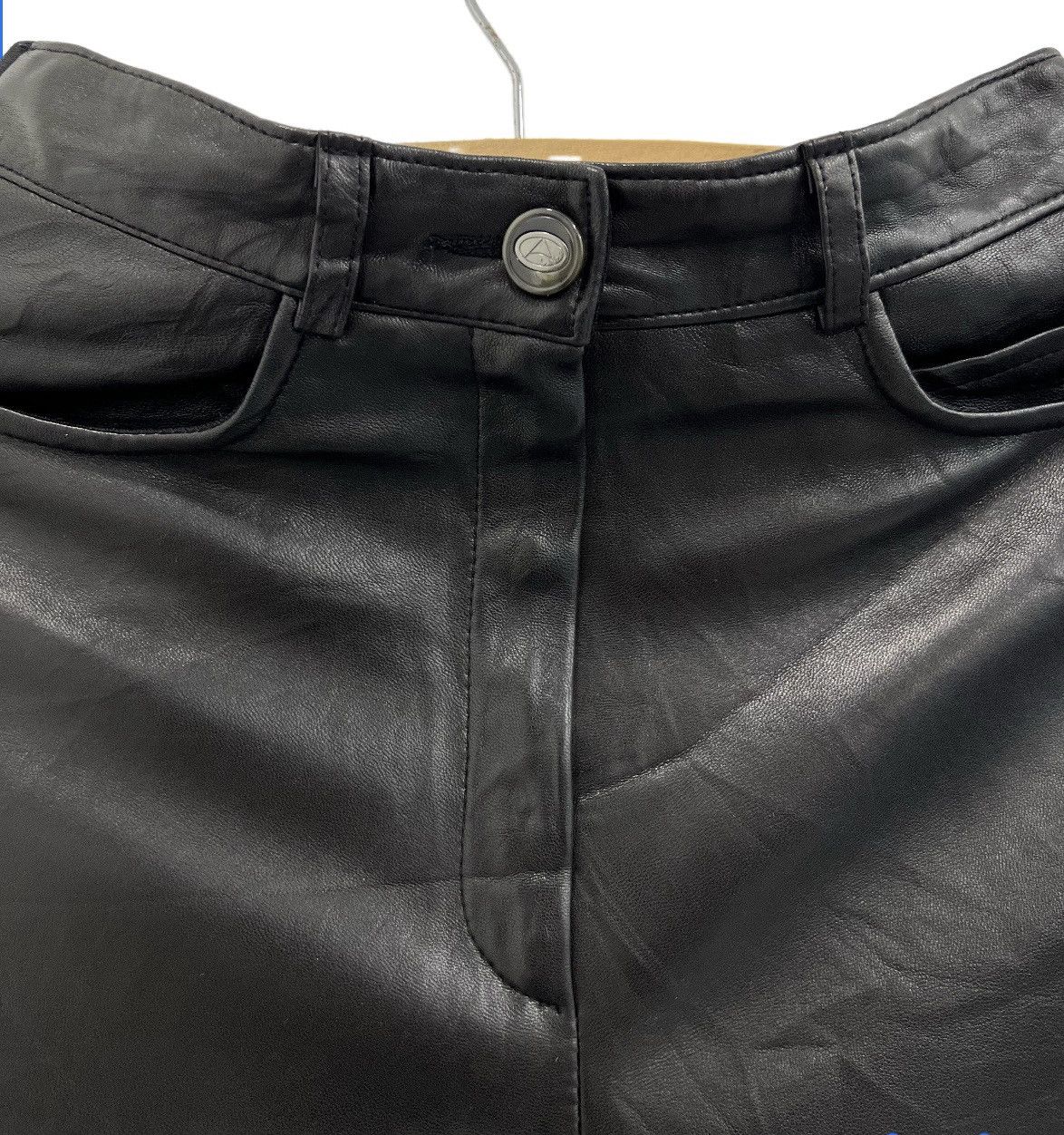 Leather As blu Confort Paris Made In France Leather Pants Size 23" - 8 Thumbnail