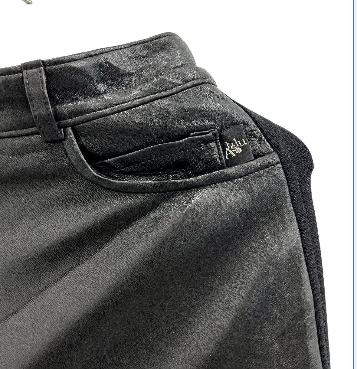 Leather As blu Confort Paris Made In France Leather Pants Size 23" - 5 Thumbnail