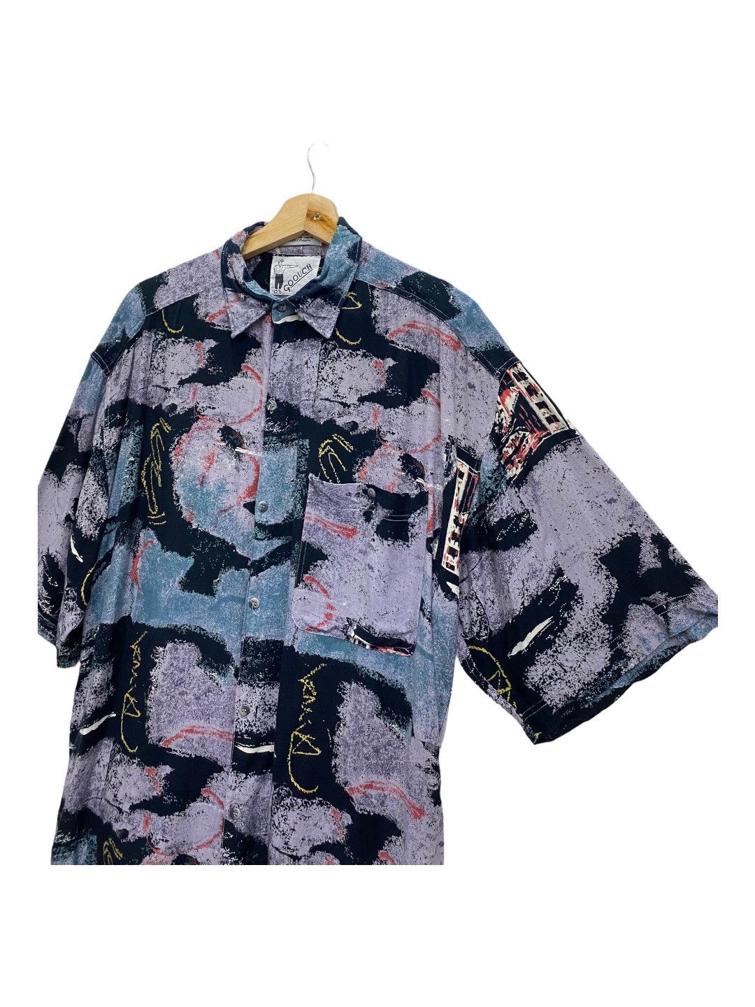 Designer × Y's for Men × Yohji Yamamoto 🔥GOOUCH RAYON INSPIRED JEAN PAUL GAULTIER BUTTON SHIRT Size US L / EU 52-54 / 3 - 10 Thumbnail