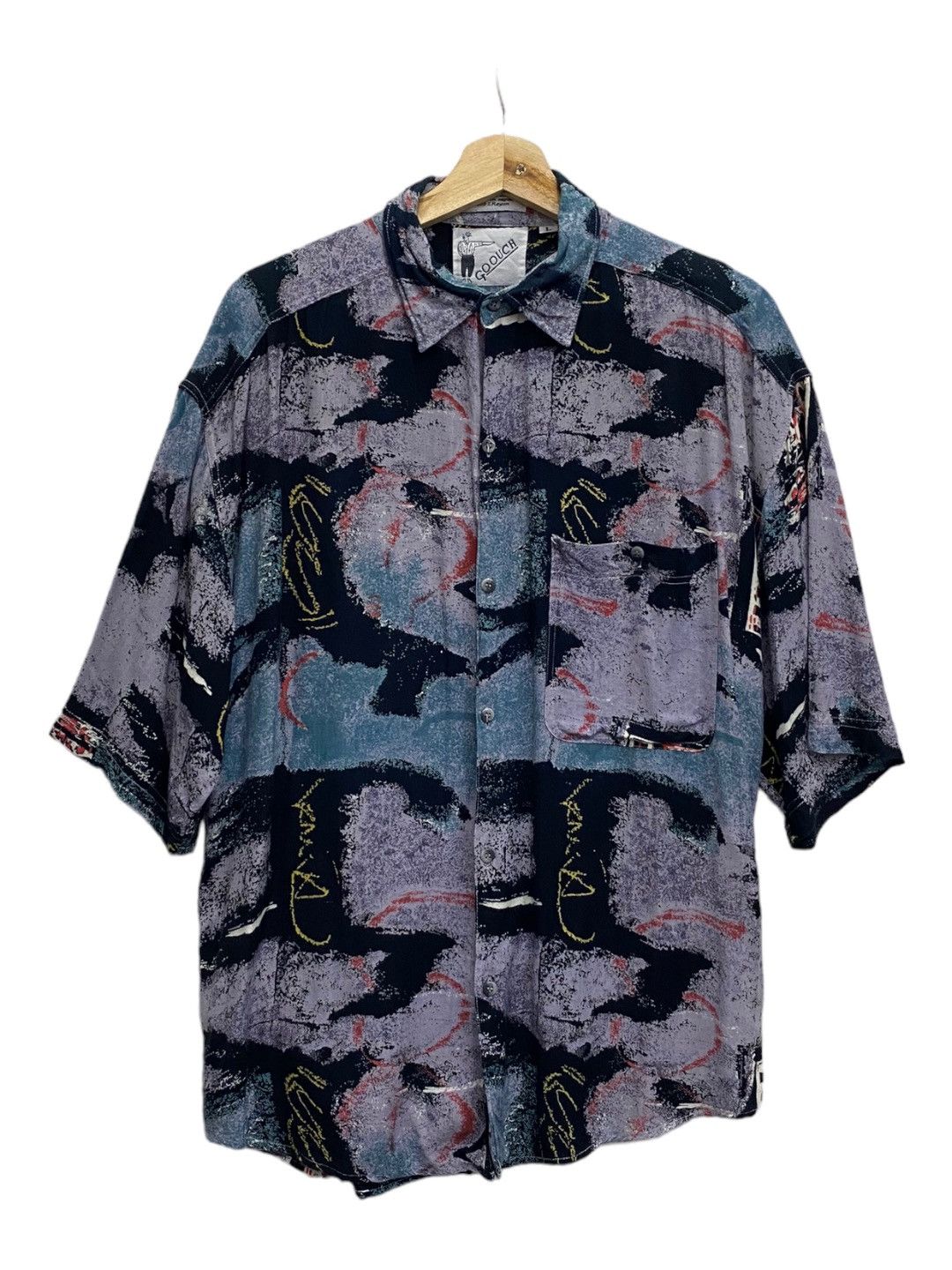 Designer × Y's for Men × Yohji Yamamoto 🔥GOOUCH RAYON INSPIRED JEAN PAUL GAULTIER BUTTON SHIRT Size US L / EU 52-54 / 3 - 5 Thumbnail