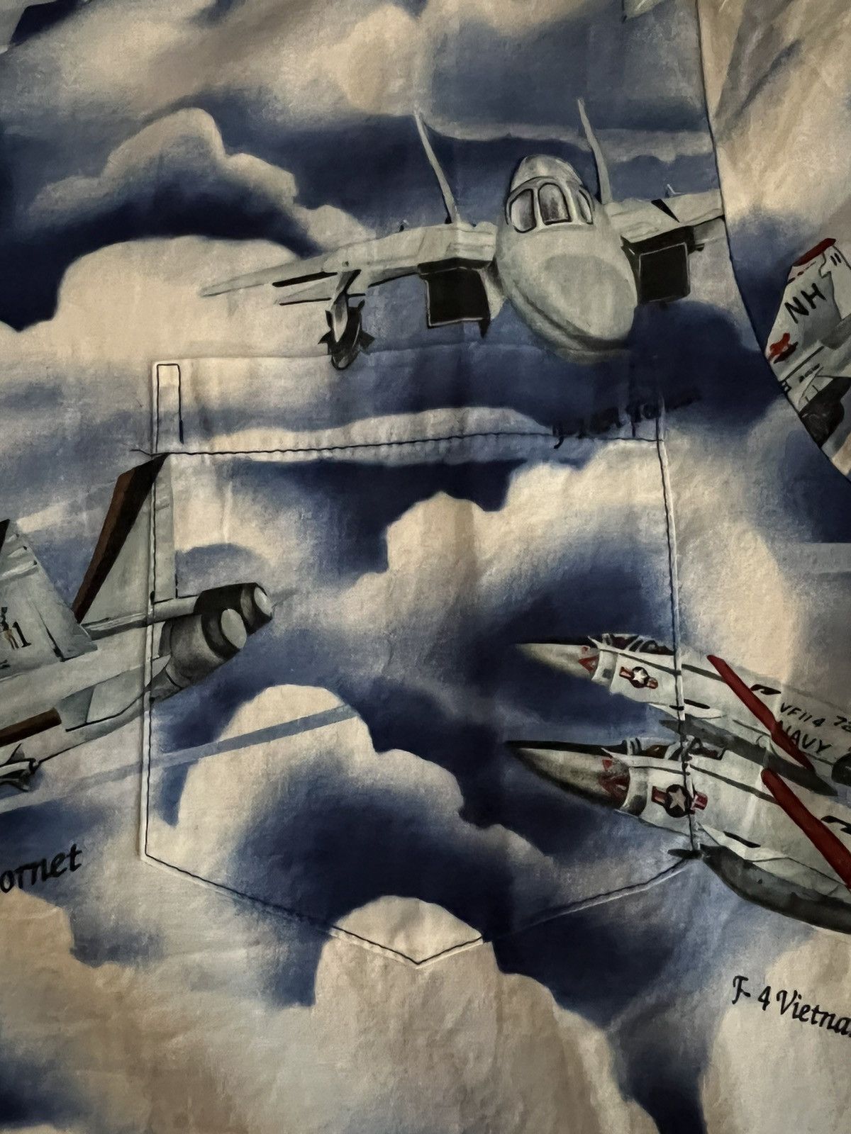 Kalaheo × Vintage Vintage Kalaheo Fighter Jet AOP Hawaiian Shirt Size US XL / EU 56 / 4 - 5 Thumbnail