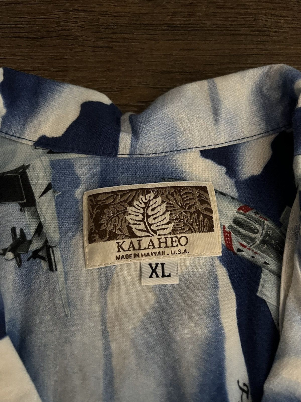 Kalaheo × Vintage Vintage Kalaheo Fighter Jet AOP Hawaiian Shirt Size US XL / EU 56 / 4 - 4 Thumbnail