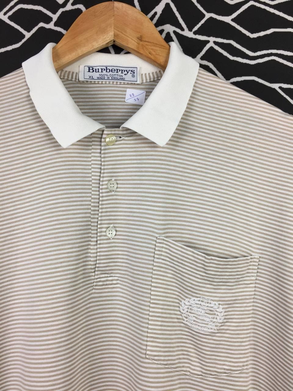 Burberry Vtg Burberrys Of London Made In England Polo Tee Size US XL / EU 56 / 4 - 3 Thumbnail