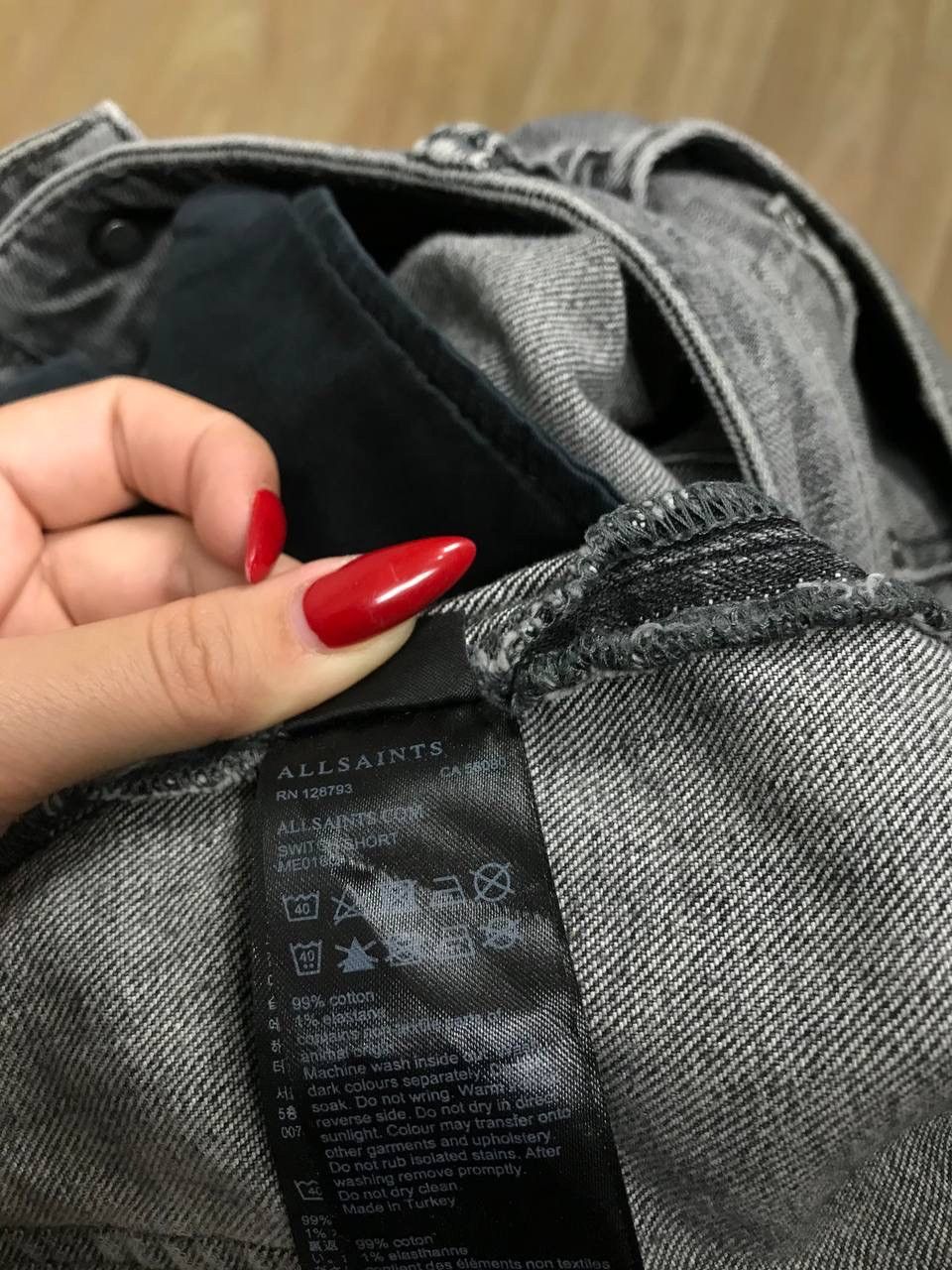 Allsaints Allsaints luxury streetwear gray denim shorts Size US 32 / EU 48 - 5 Thumbnail