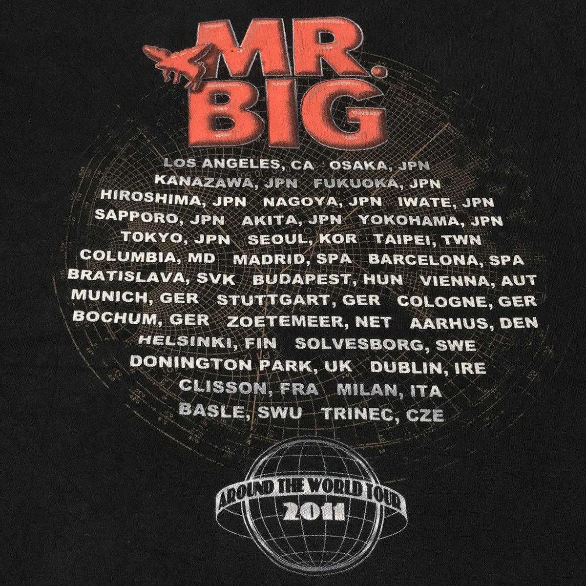 Band Tees Rare‼️🔥Vintage Mr. Big Around The World Tour 2011 T-Shirt Size US M / EU 48-50 / 2 - 5 Thumbnail