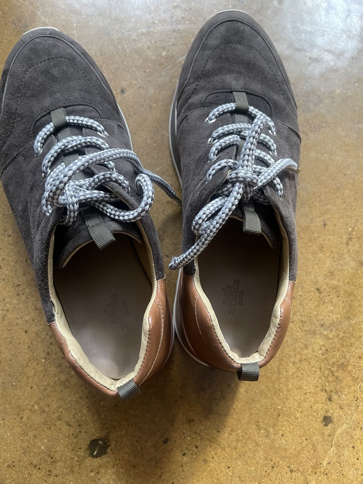Hermes Hermes Miles Suede Brown Sneakers (43.5) (10.5) Size US 10.5 / EU 43-44 - 3 Thumbnail