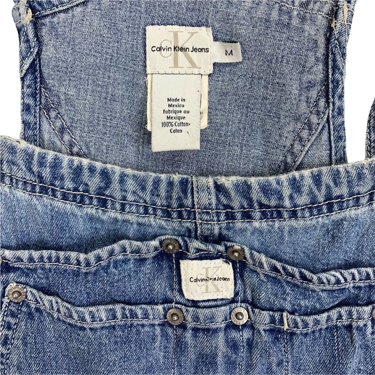 Calvin Klein Vintage 90s Calvin Klein Overall Jumper Denim Bottom Size US 32 / EU 48 - 7 Thumbnail