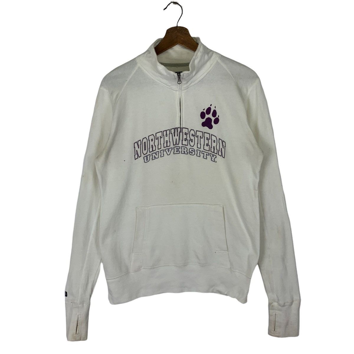 Jansport 90s North Western Big Logo Half Zip Jumper Sweatshirt Size US M / EU 48-50 / 2 - 1 Thumbnail