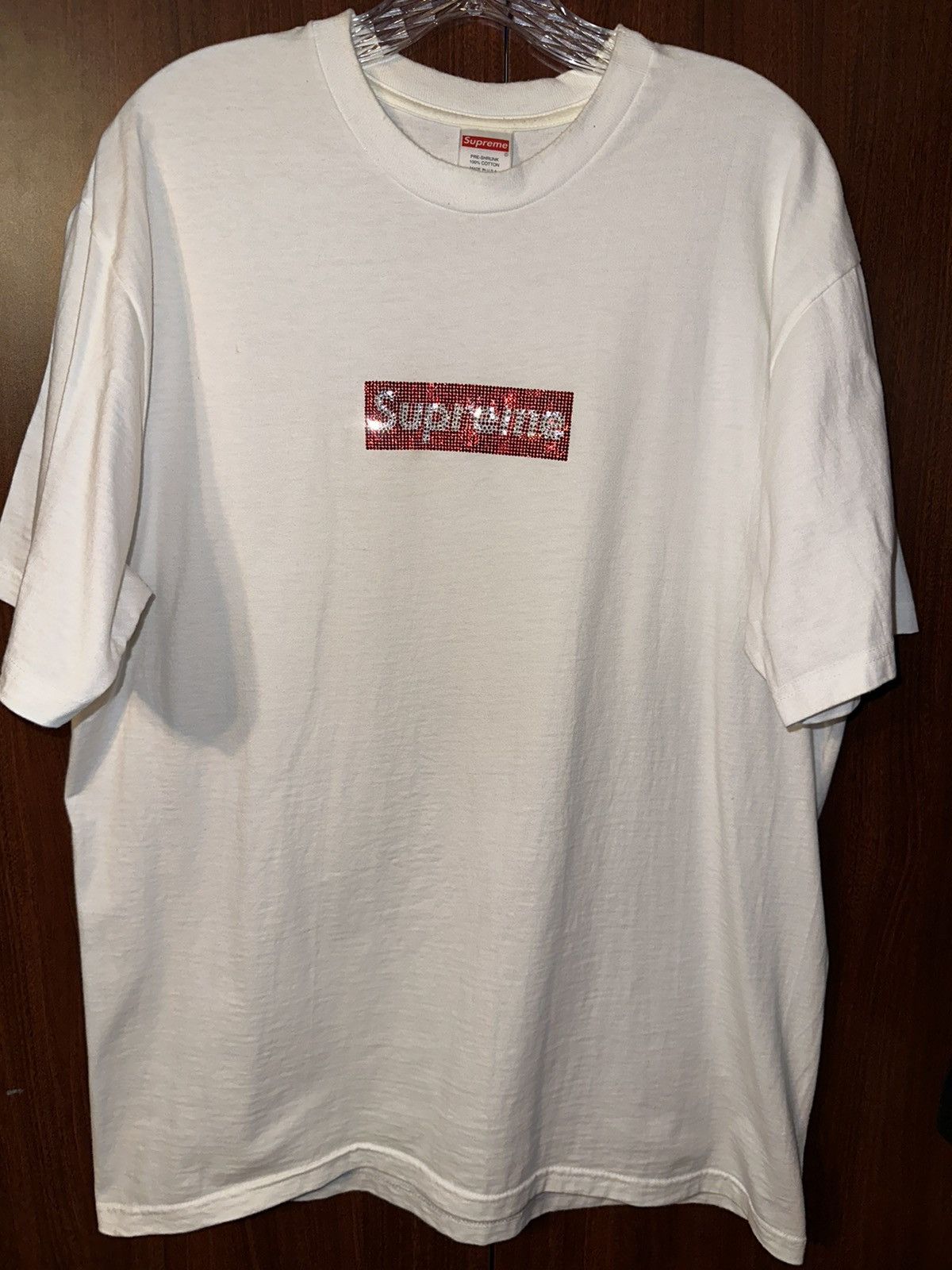 Supreme Swarovski Box Logo Tee | Grailed